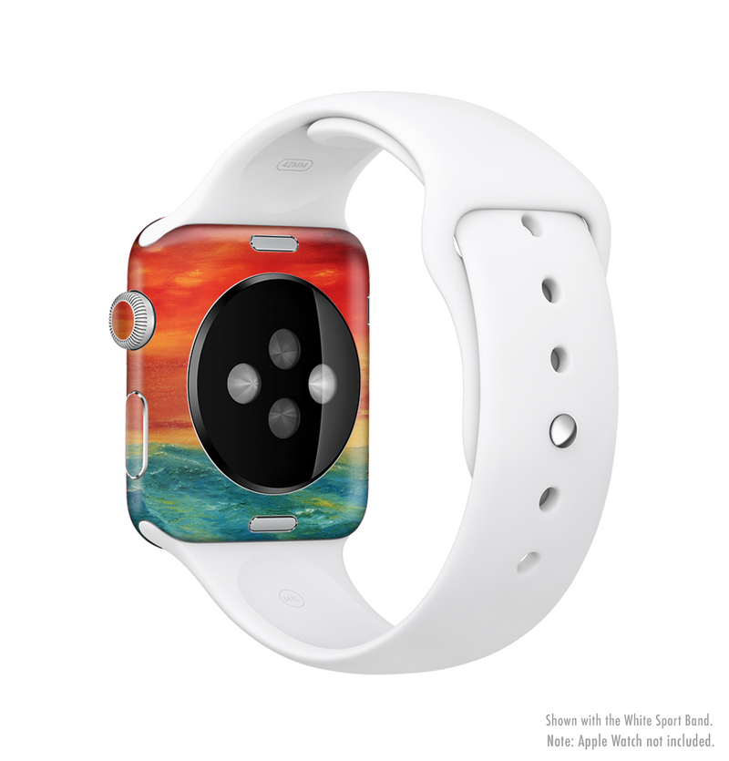 The Abstract Sunset Painting Full-Body Skin Kit for the Apple Watch