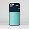 The Abstract Swirled Two Toned Green with Birds Skin-Sert Case for the Apple iPhone 5c