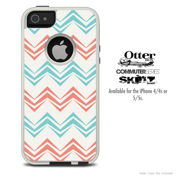 The Abstract Tan Chevron Pattern Skin For The iPhone 4-4s or 5-5s Otterbox Commuter Case