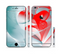 The Abstract Teal & Red Love Connect Sectioned Skin Series for the Apple iPhone 6s