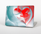 The Abstract Teal & Red Love Connect Skin Set for the Apple MacBook Pro 13" with Retina Display