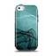 The Abstract Teal and Black Curves Apple iPhone 5c Otterbox Symmetry Case Skin Set