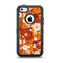 The Abstract Vector Gold & White Circle Swirls Apple iPhone 5c Otterbox Defender Case Skin Set