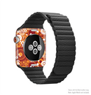 The Abstract Vector Gold & White Circle Swirls Full-Body Skin Kit for the Apple Watch