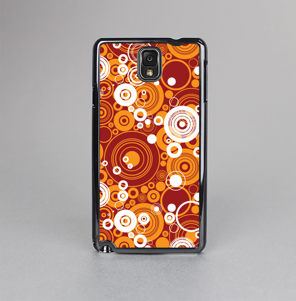 The Abstract Vector Gold & White Circle Swirls Skin-Sert Case for the Samsung Galaxy Note 3