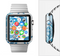 The Abstract Vibrant Blue Swirled Full-Body Skin Kit for the Apple Watch