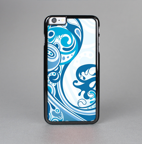 The Abstract Vibrant Blue Swirled Skin-Sert Case for the Apple iPhone 6