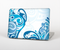 The Abstract Vibrant Blue Swirled Skin Set for the Apple MacBook Pro 15"