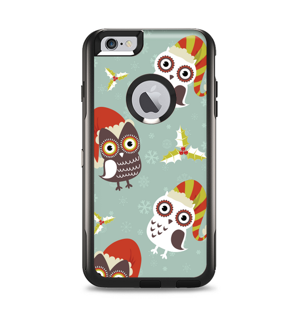 The Abstract Vintage Christmas Owls Apple iPhone 6 Plus Otterbox Commuter Case Skin Set