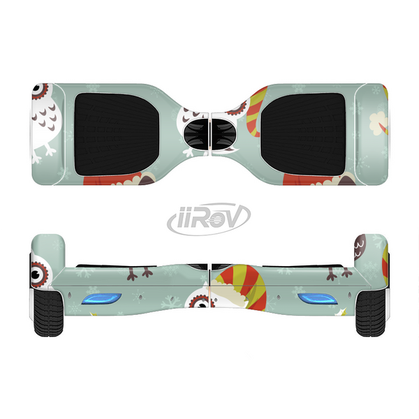 The Abstract Vintage Christmas Owls Full-Body Skin Set for the Smart Drifting SuperCharged iiRov HoverBoard