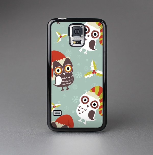 The Abstract Vintage Christmas Owls Skin-Sert Case for the Samsung Galaxy S5