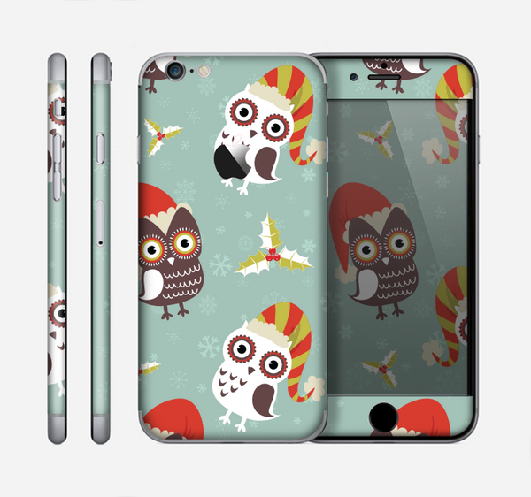 The Abstract Vintage Christmas Owls Skin for the Apple iPhone 6