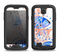 The Abstract White and Blue Fish Fossil Samsung Galaxy S4 LifeProof Nuud Case Skin Set