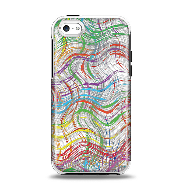 The Abstract Woven Color Pattern Apple iPhone 5c Otterbox Symmetry Case Skin Set