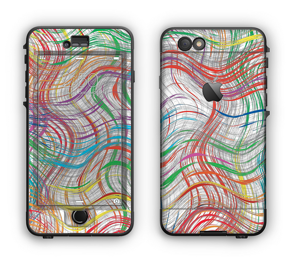 The Abstract Woven Color Pattern Apple iPhone 6 LifeProof Nuud Case Skin Set