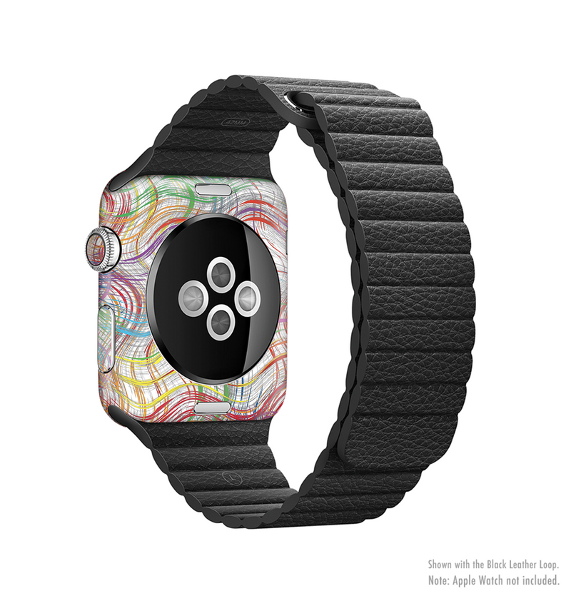 The Abstract Woven Color Pattern Full-Body Skin Kit for the Apple Watch