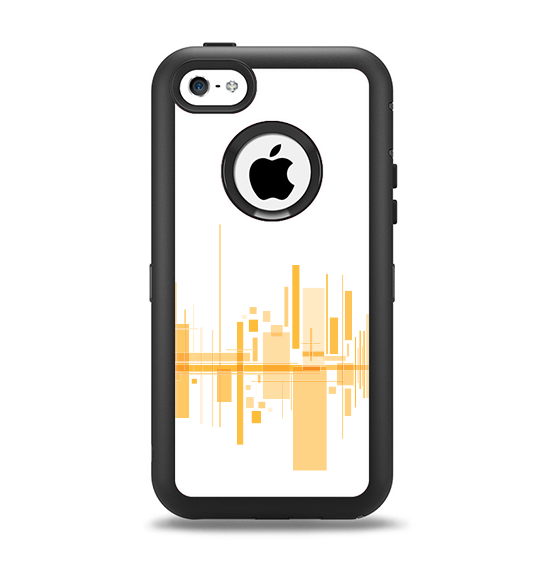 The Abstract Yellow Skyline View Apple iPhone 5c Otterbox Defender Case Skin Set