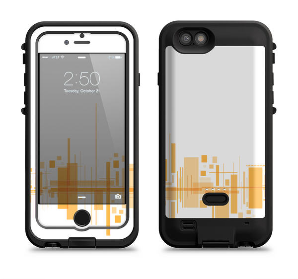 The Abstract Yellow Skyline View Apple iPhone 6/6s LifeProof Fre POWER Case Skin Set