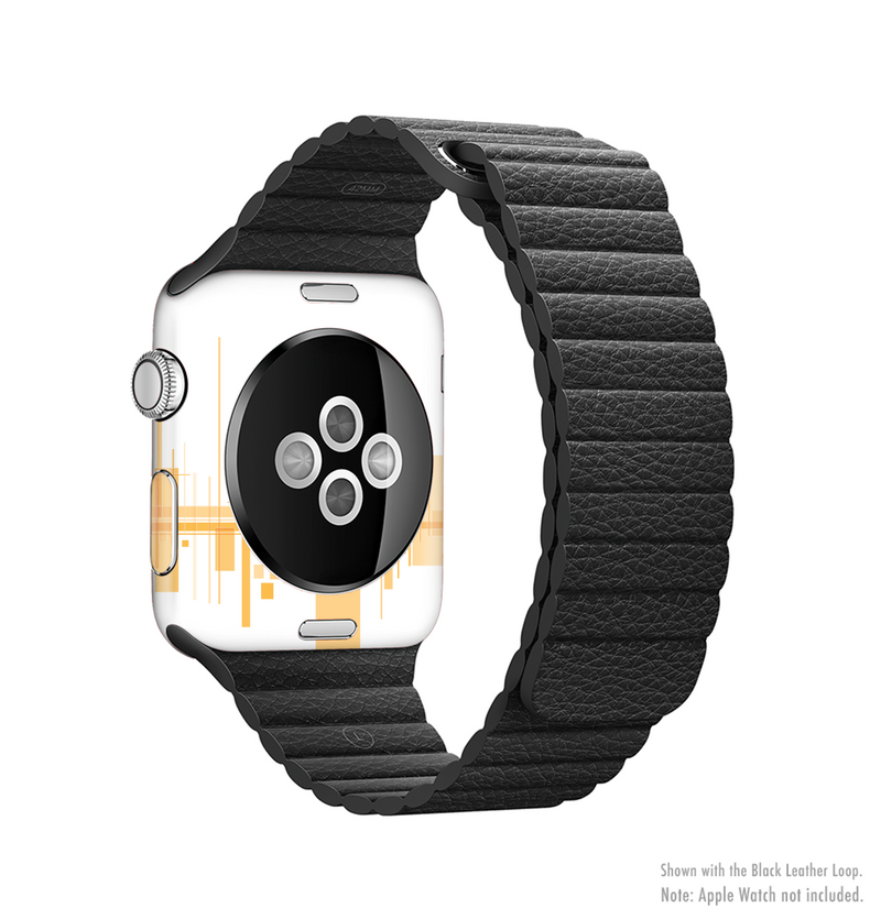 The Abstract Yellow Skyline View Full-Body Skin Kit for the Apple Watch