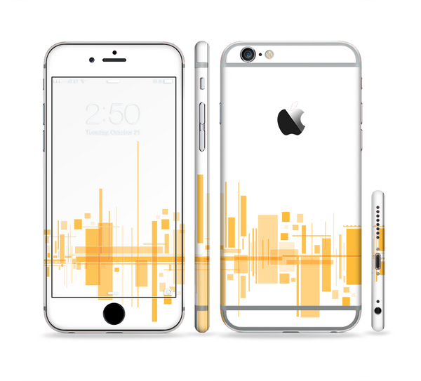 The Abstract Yellow Skyline View Sectioned Skin Series for the Apple iPhone 6s Plus