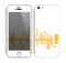 The Abstract Yellow Skyline View Skin for the Apple iPhone 5c