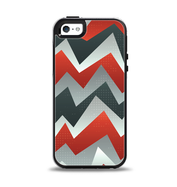 The Abstract ZigZag Pattern v4 Apple iPhone 5-5s Otterbox Symmetry Case Skin Set