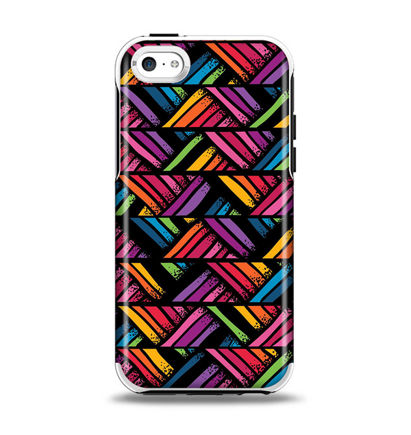 The Abstract Zig Zag Color Pattern Apple iPhone 5c Otterbox Symmetry Case Skin Set