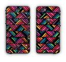 The Abstract Zig Zag Color Pattern Apple iPhone 6 LifeProof Nuud Case Skin Set