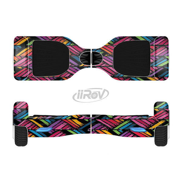The Abstract Zig Zag Color Pattern Full-Body Skin Set for the Smart Drifting SuperCharged iiRov HoverBoard