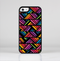 The Abstract Zig Zag Color Pattern Skin-Sert Case for the Apple iPhone 5c