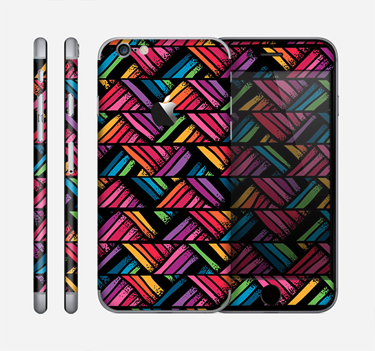 The Abstract Zig Zag Color Pattern Skin for the Apple iPhone 6