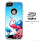 The Abstrct Blue Flamingo Skin For The iPhone 4-4s or 5-5s Otterbox Commuter Case