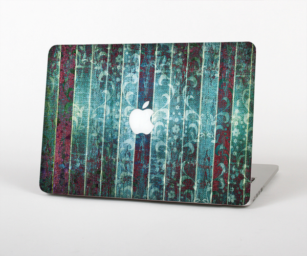 The Aged Blue Victorian Striped Wall Skin for the Apple MacBook Pro Retina 15"
