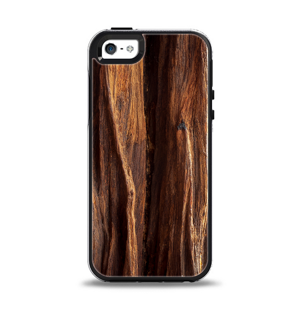 The Aged RedWood Texture Apple iPhone 5-5s Otterbox Symmetry Case Skin Set