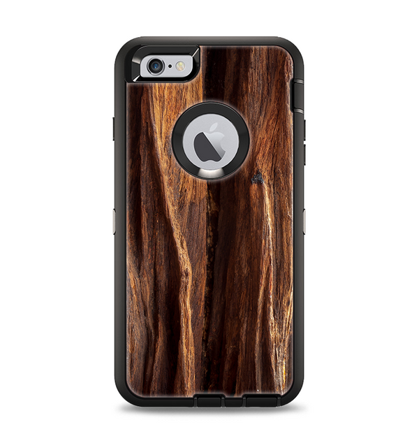 The Aged RedWood Texture Apple iPhone 6 Plus Otterbox Defender Case Skin Set