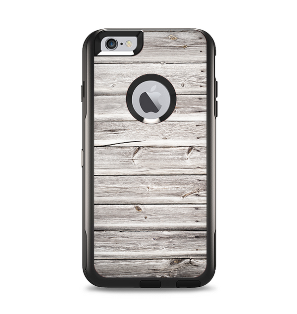 The Aged White Wood Planks Apple iPhone 6 Plus Otterbox Commuter Case Skin Set