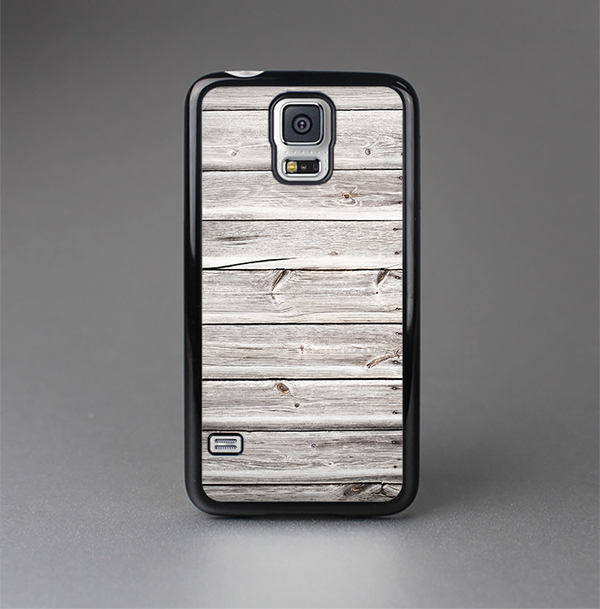 The Aged White Wood Planks Skin-Sert Case for the Samsung Galaxy S5
