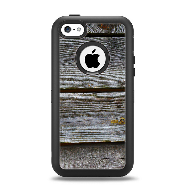 The Aged Wood Planks Apple iPhone 5c Otterbox Defender Case Skin Set