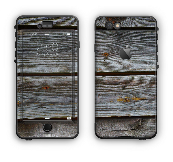 The Aged Wood Planks Apple iPhone 6 LifeProof Nuud Case Skin Set