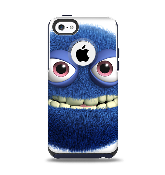 The Angry Blue Fury Monster Apple iPhone 5c Otterbox Commuter Case Skin Set