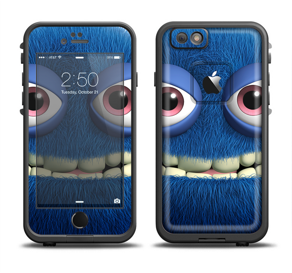 The Angry Blue Fury Monster Apple iPhone 6/6s LifeProof Fre Case Skin Set