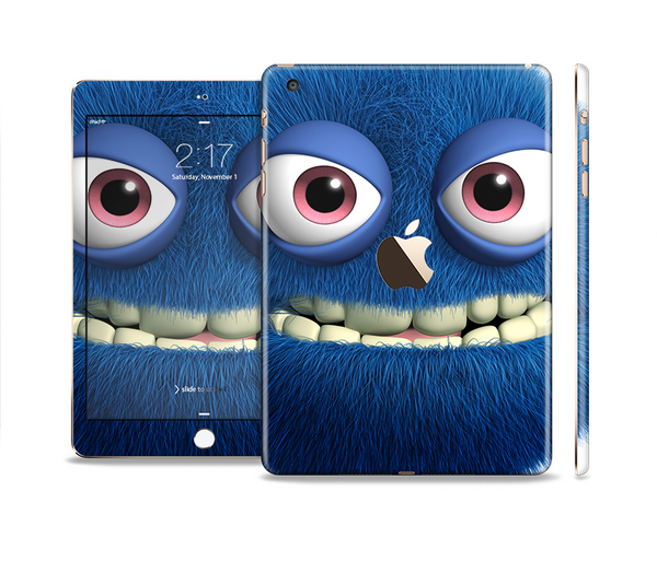 The Angry Blue Fury Monster Full Body Skin Set for the Apple iPad Mini 3
