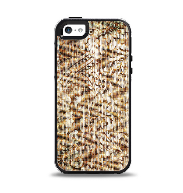 The Antique Floral Lace Pattern Apple iPhone 5-5s Otterbox Symmetry Case Skin Set