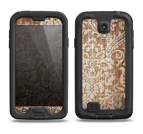The Antique Floral Lace Pattern Samsung Galaxy S4 LifeProof Nuud Case Skin Set