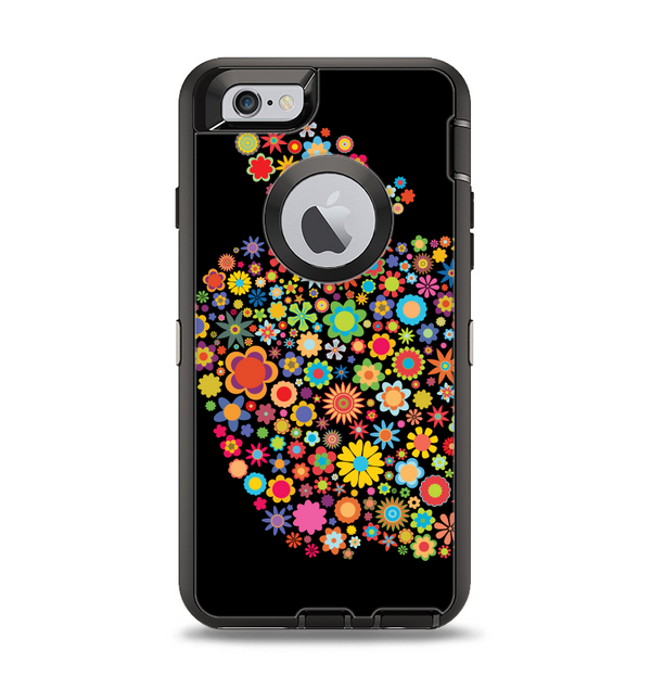 The Apple Icon Floral Collage Apple iPhone 6 Otterbox Defender Case Skin Set