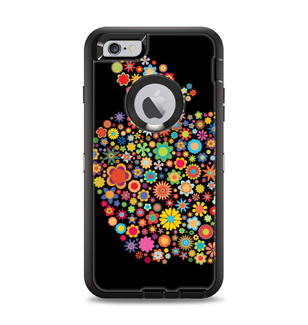 The Apple Icon Floral Collage Apple iPhone 6 Plus Otterbox Defender Case Skin Set