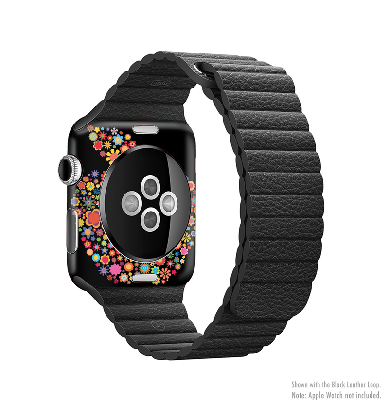 The Apple Icon Floral Collage Full-Body Skin Kit for the Apple Watch