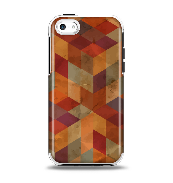 The Autumn Colored Geometric Pattern Apple iPhone 5c Otterbox Symmetry Case Skin Set
