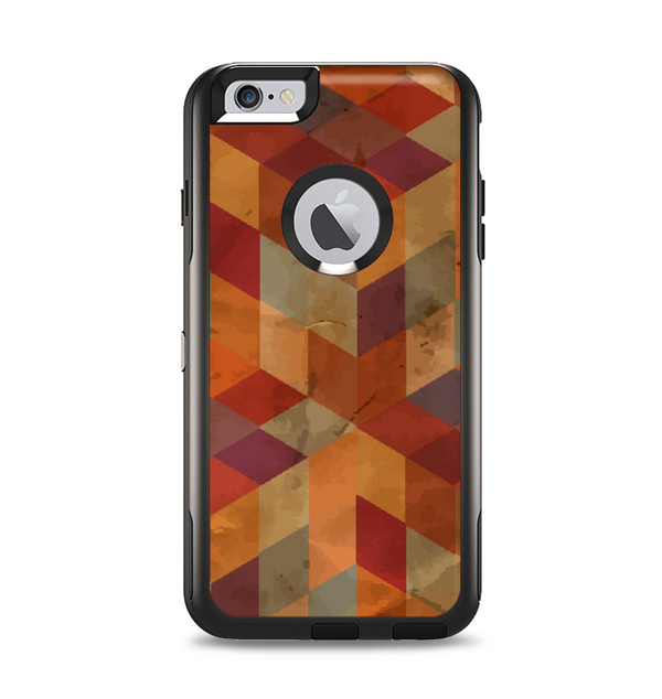 The Autumn Colored Geometric Pattern Apple iPhone 6 Plus Otterbox Commuter Case Skin Set
