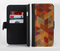 The Autumn Colored Geometric Pattern Ink-Fuzed Leather Folding Wallet Credit-Card Case for the Apple iPhone 6/6s, 6/6s Plus, 5/5s and 5c